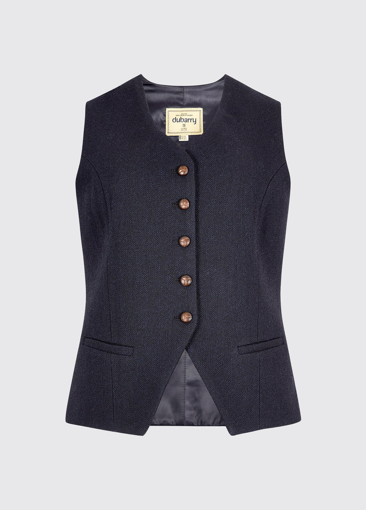 Robinswood Ladies' tweed waistcoat- French Navy
