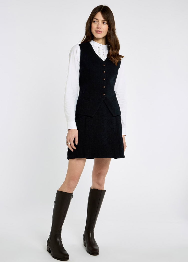 Robinswood Ladies' tweed waistcoat- French Navy