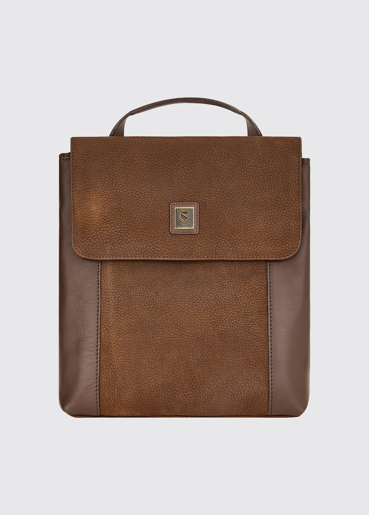 Dingle Convertible Leather Backpack - Walnut