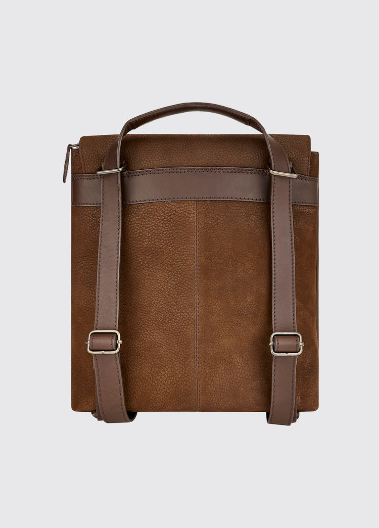 Dingle Convertible Leather Backpack - Walnut