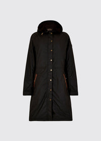 Redington Ladies' Long Waxed Cotton Coat - Black