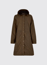 Redington Ladies' Long Waxed Cotton Coat - Ginger