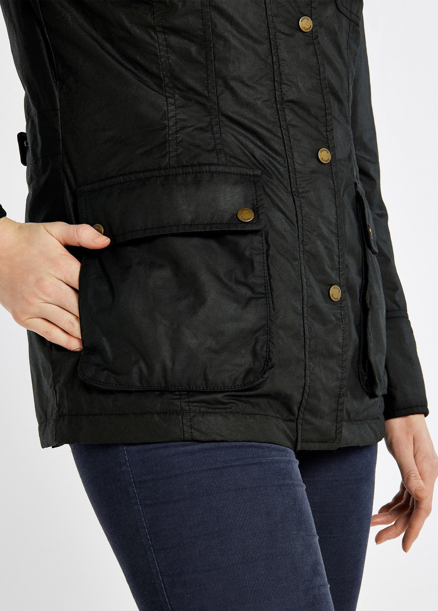 Munsboro Ladies' Waxed Cotton Jacket - Black Munsboro Ladies' Waxed Cotton Jacket - Black