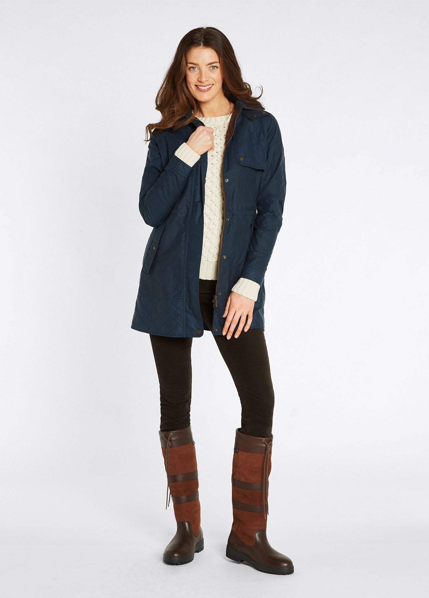 Radford Ladies Waxed Cotton Jacket Storm Blue