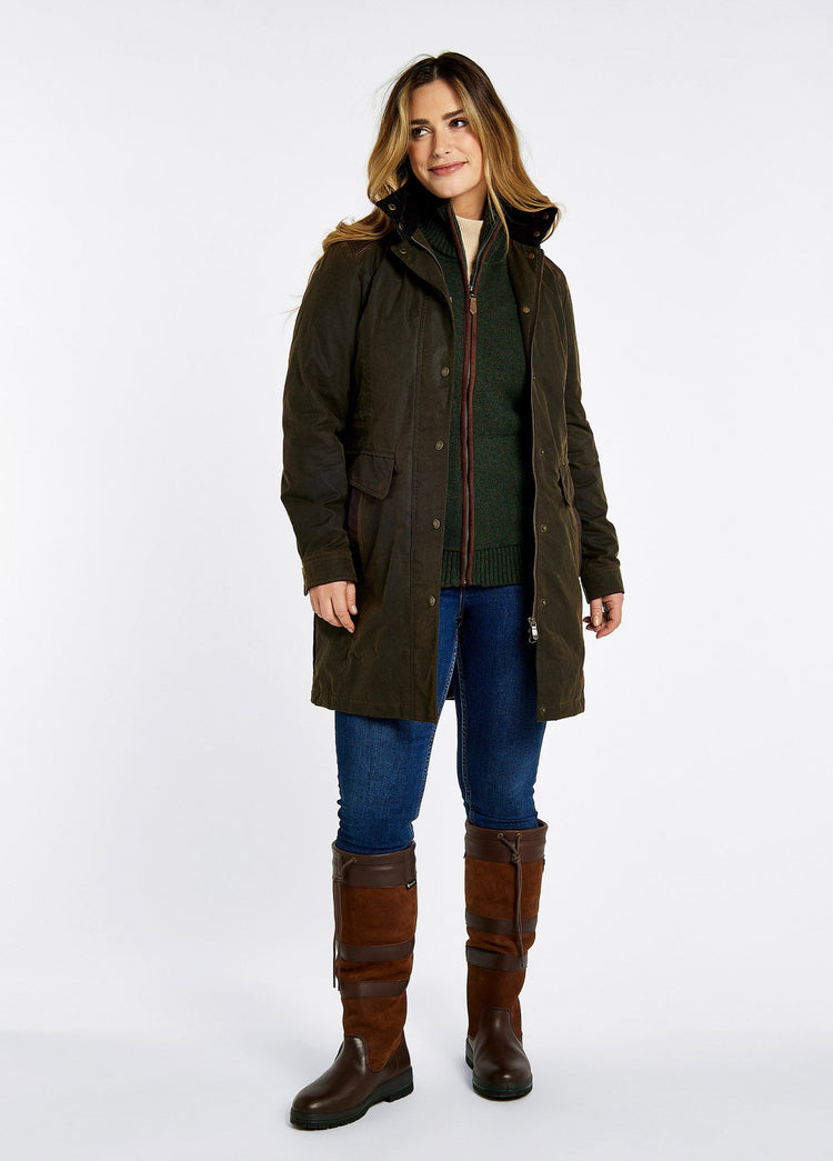 Blacklion Ladies Waxed Cotton Jacket - Olive