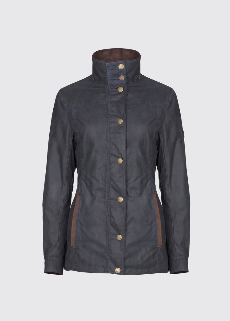 Mountrath Ladies Waxed Cotton Jacket - Navy