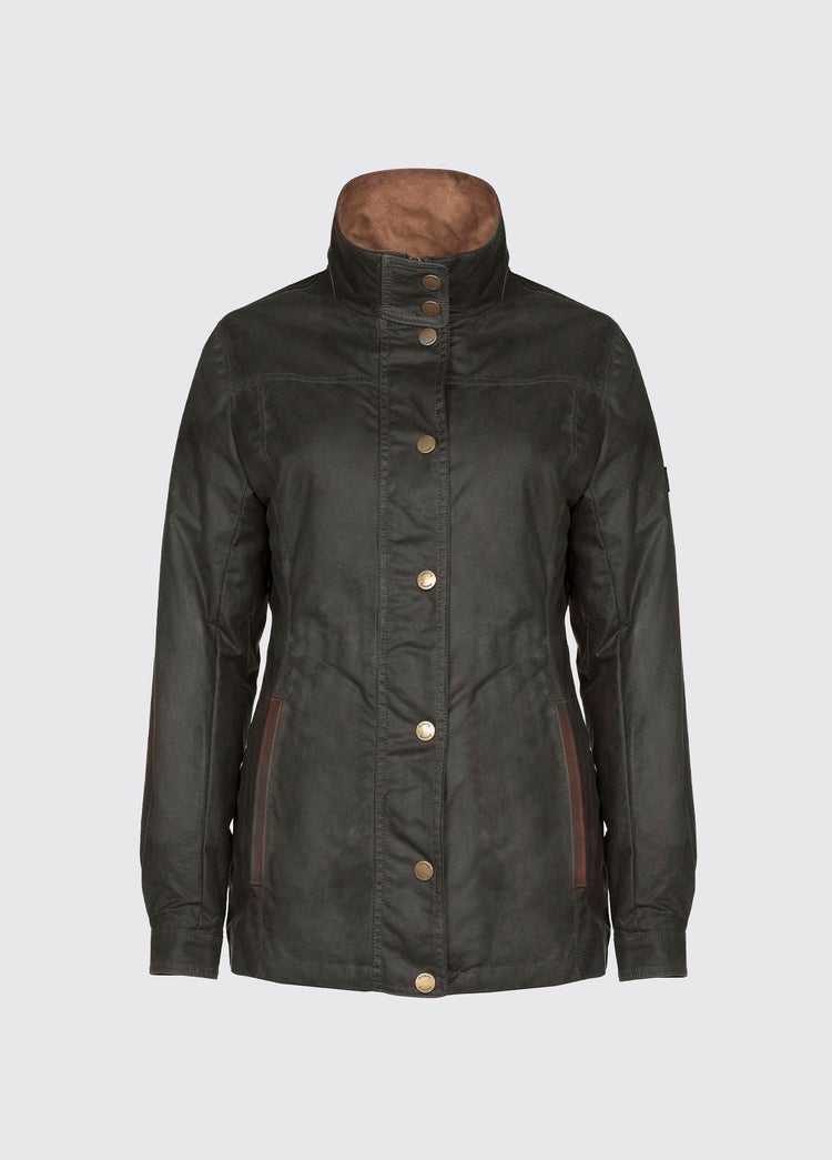 Mountrath Ladies Waxed Cotton Jacket - Olive