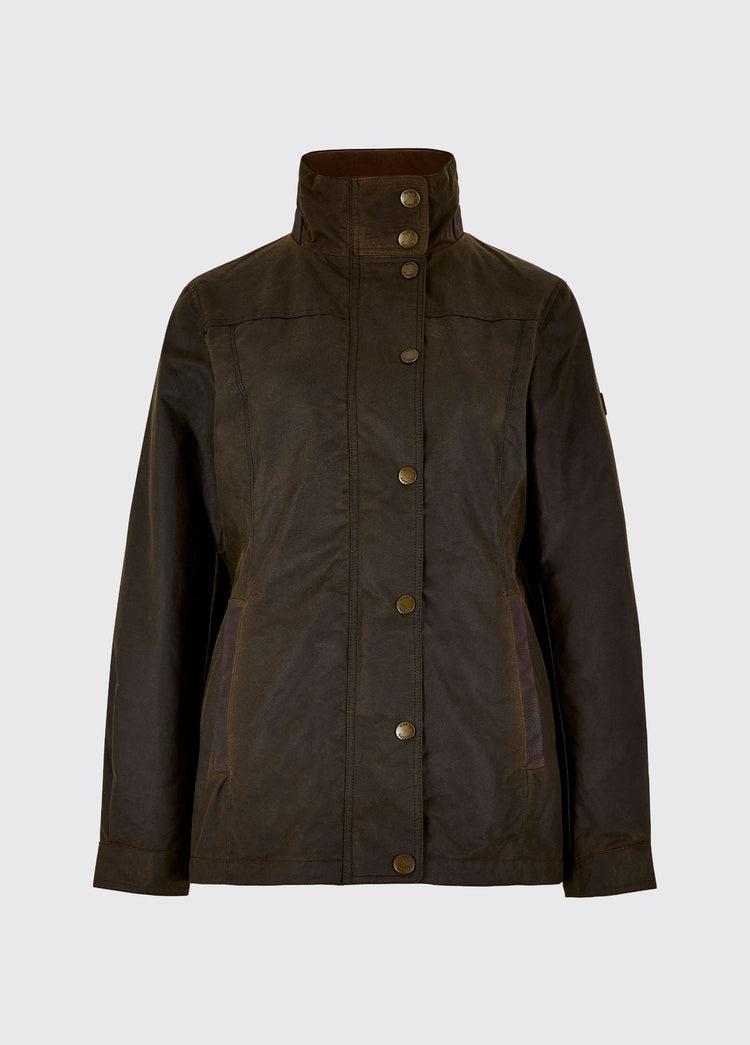 Mountrath Ladies Waxed Cotton Jacket - Olive