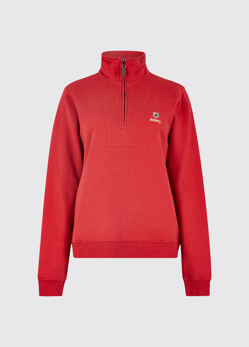 Castlemartyr Women's Quarter Zip Sweatshirt - Red Pepper