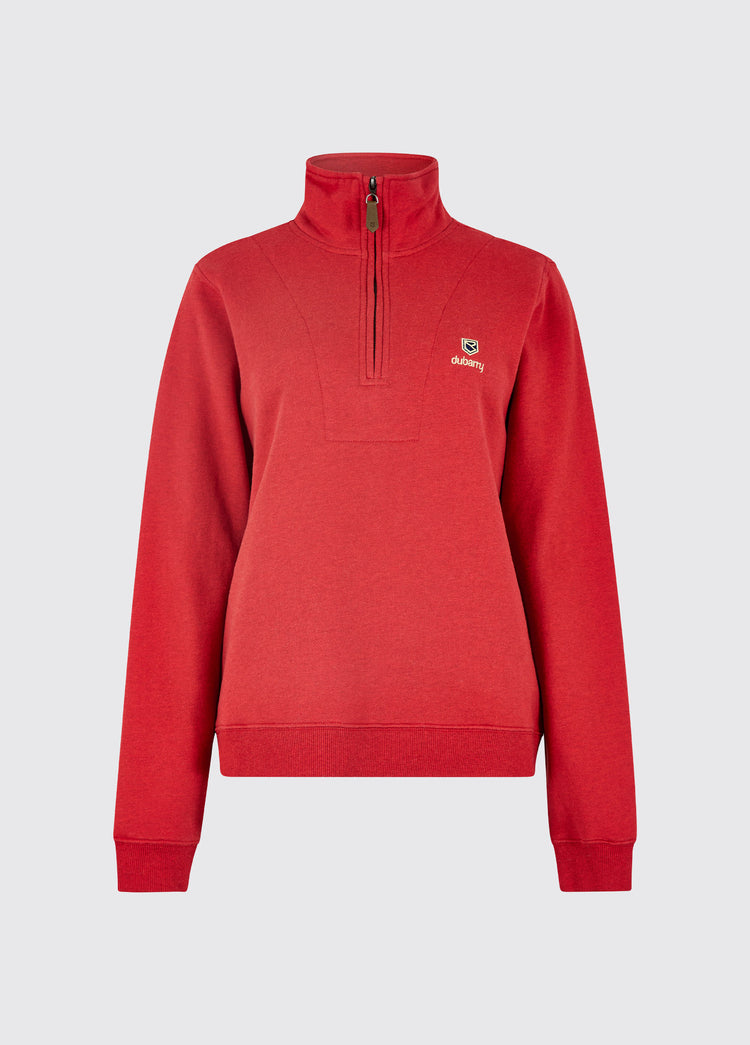 Castlemartyr Women's Quarter Zip Sweatshirt - Red Pepper