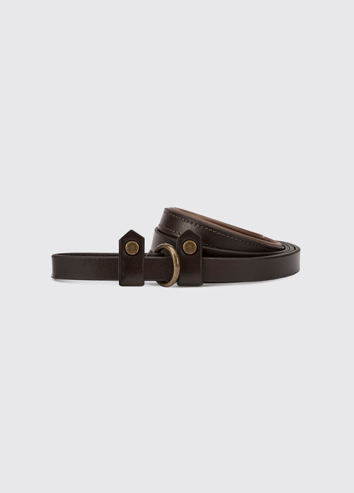 Riley 5ft Leather slip lead - Mahogany