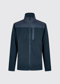 Lucia Ladies Fleece Woven Combo Jacket - Navy