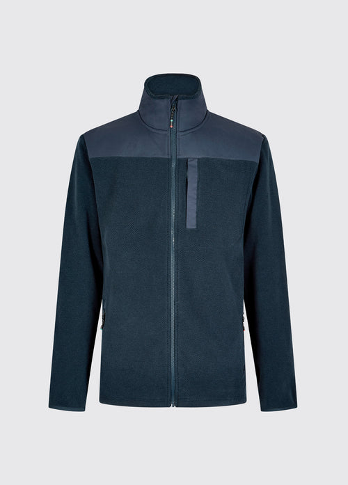 Lucia Ladies Fleece Woven Combo Jacket - Navy