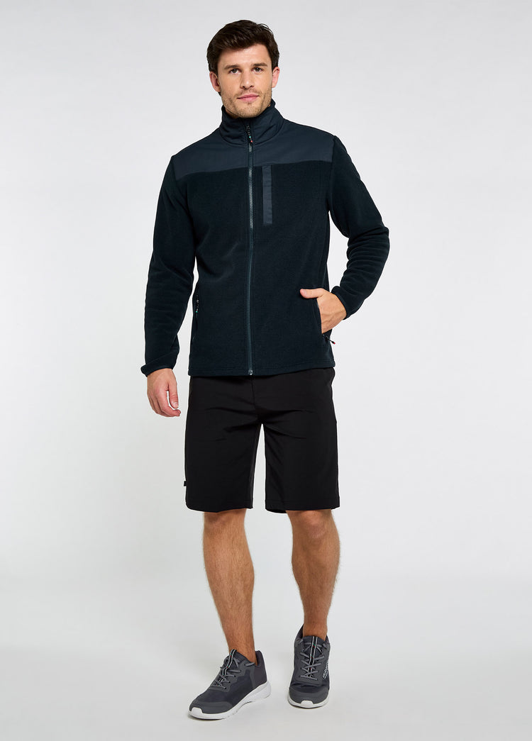 Lucia Men's Fleece Woven Combo Jacket - Navy