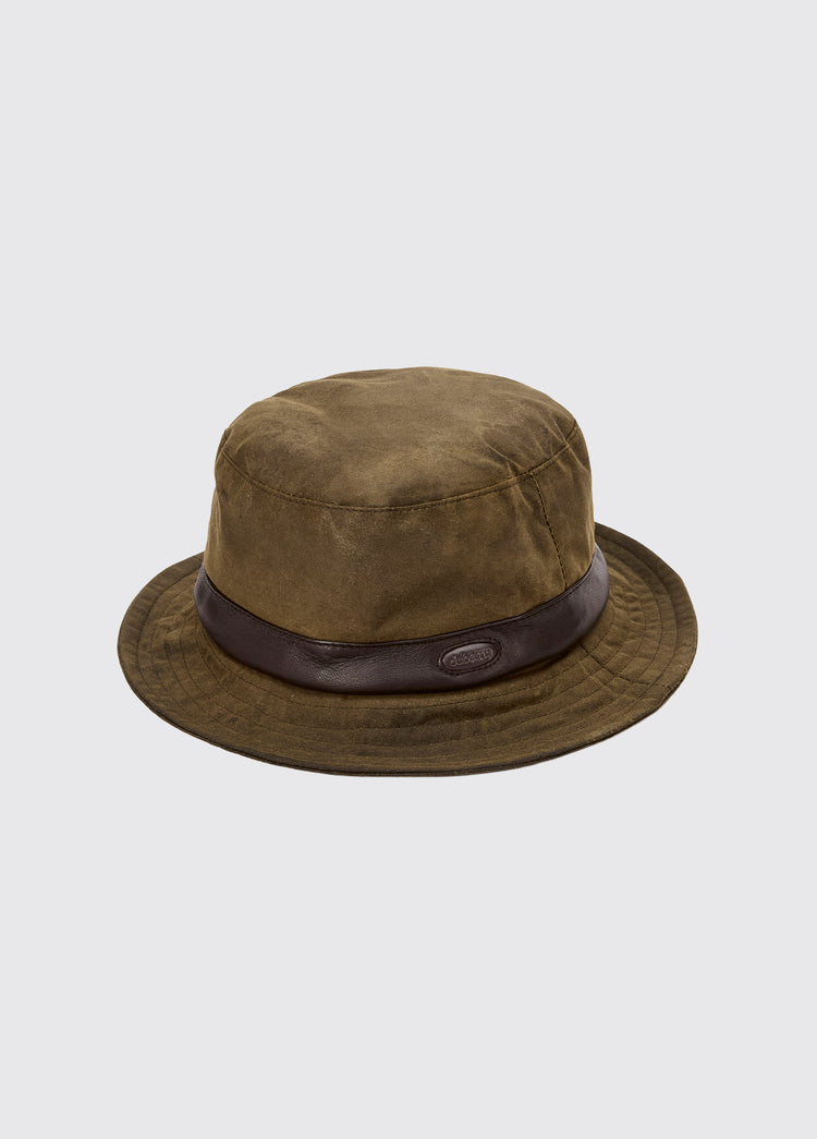 Macreddin Waxed bucket hat - Olive