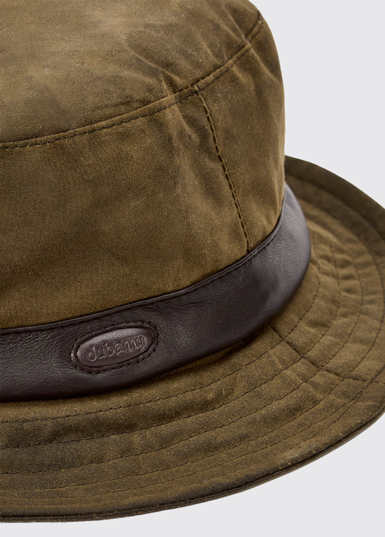 Macreddin Waxed bucket hat - Olive