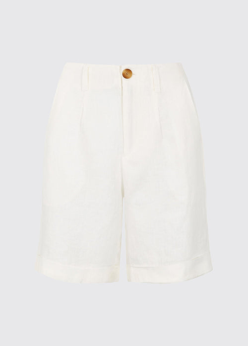 Maryland Ladies' linen shorts - White