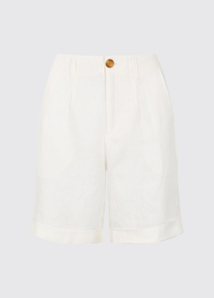 Maryland Ladies' linen shorts - White