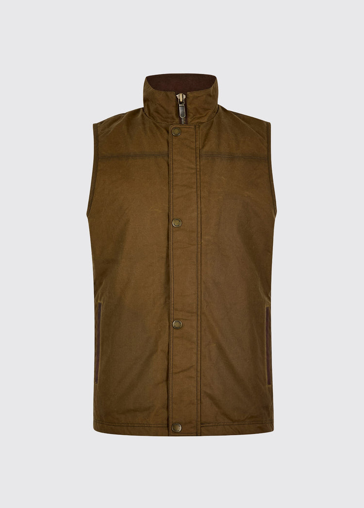 Mayfly Men's Waxed Cotton Vest - Beech