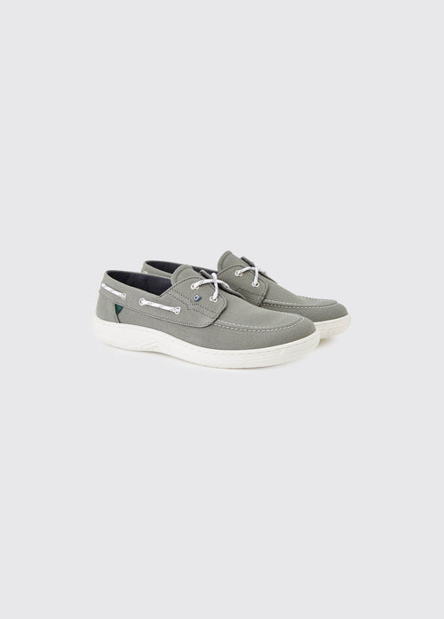 Santorini Canvas Boat Shoe - Khaki