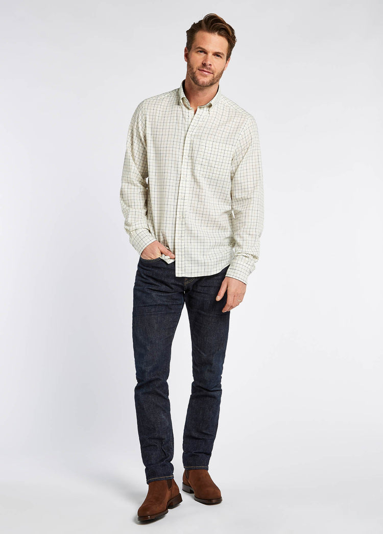 Hollymount Men's Check Shirt - Cream