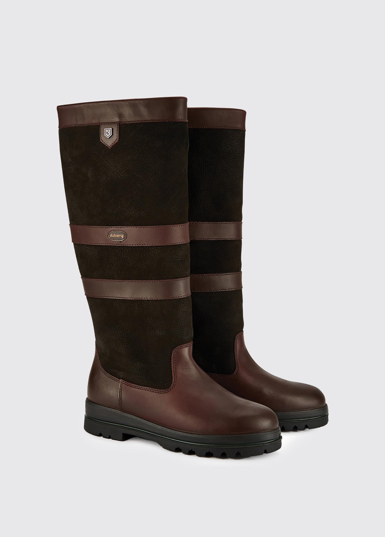 Kilternan Mens Insulated Country Boot - Black/Brown display picture 2