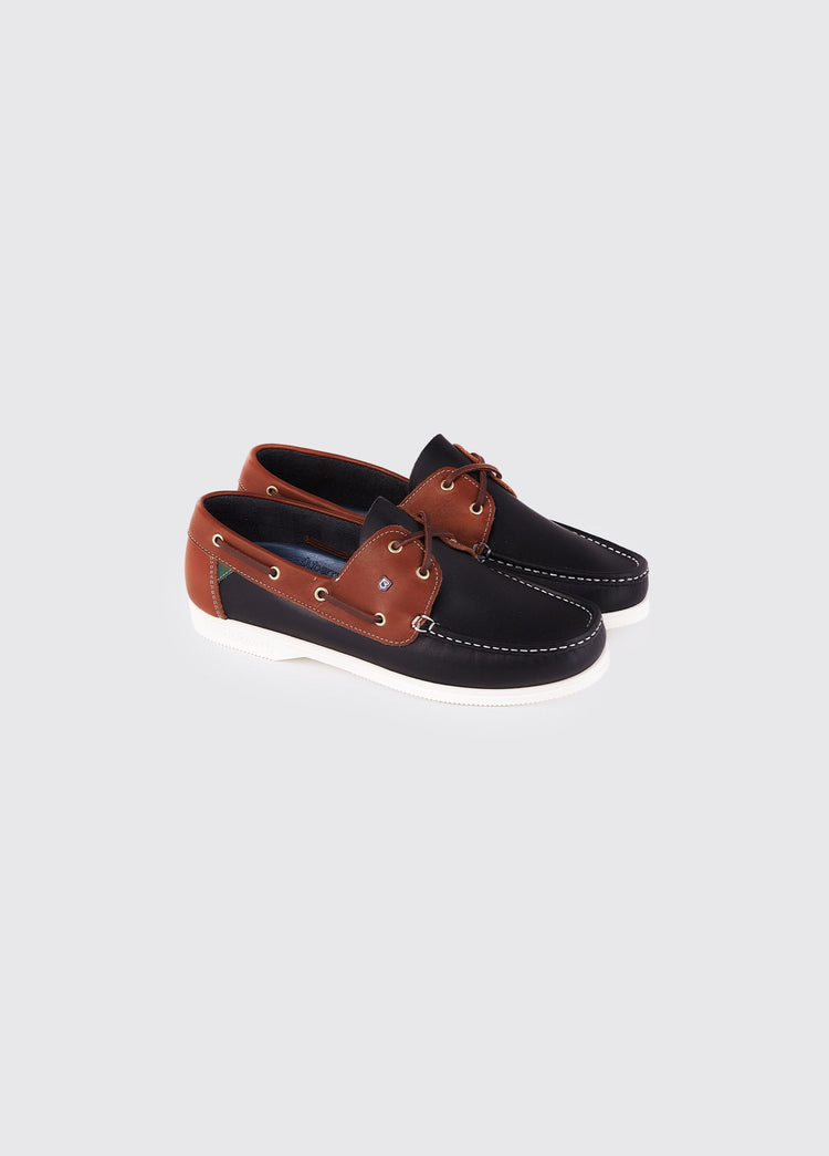 Admirals Boat Shoe - Navy/Brown