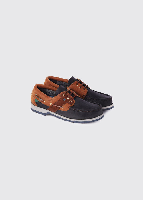 Clipper Boat Shoe - Navy/Brown