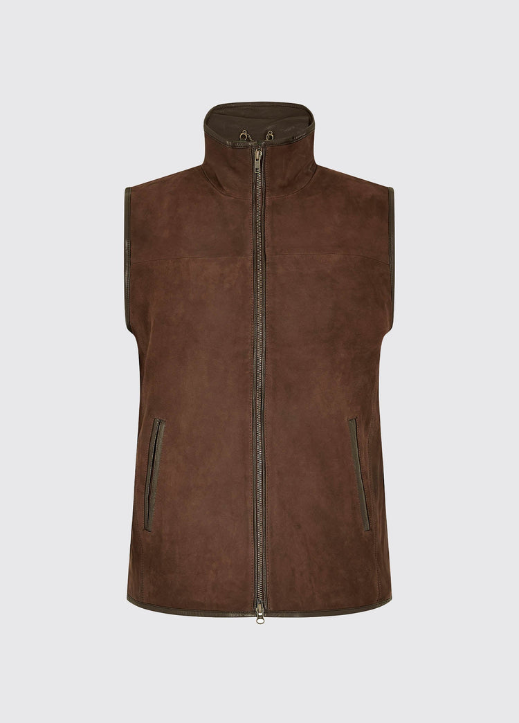 Dunhill Men's Leather Vest - Walnut