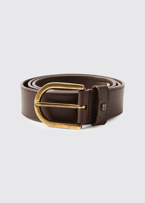 Porthall Leather Belt - Brown