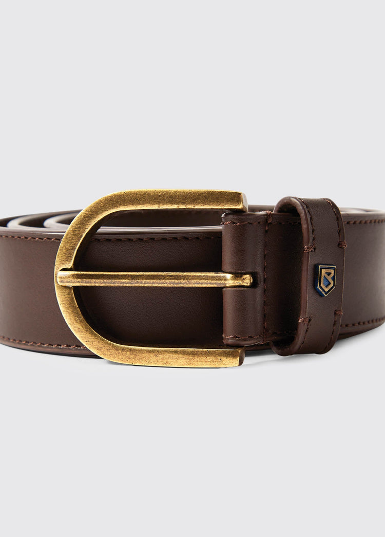 Porthall Leather Belt - Brown