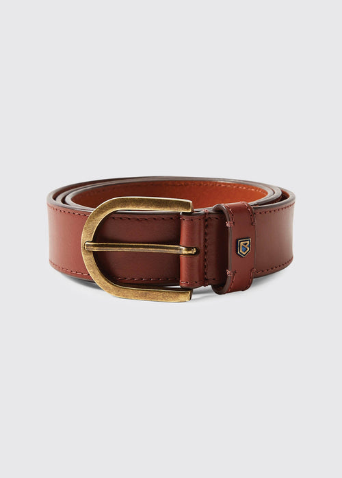 Porthall Leather Belt - Chestnut