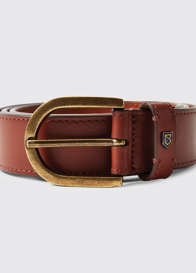 Porthall Leather Belt - Chestnut