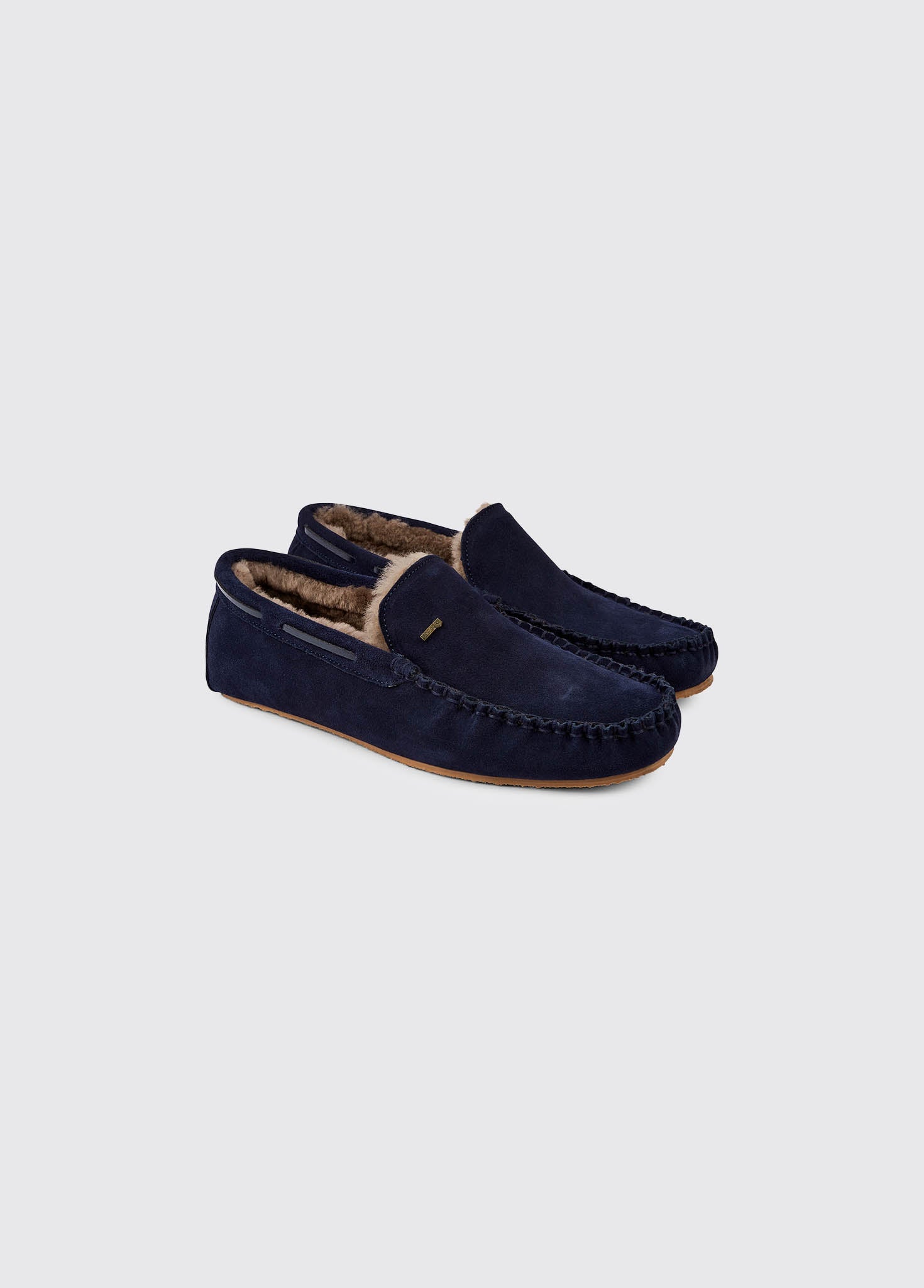Real leather moccasin slippers sales