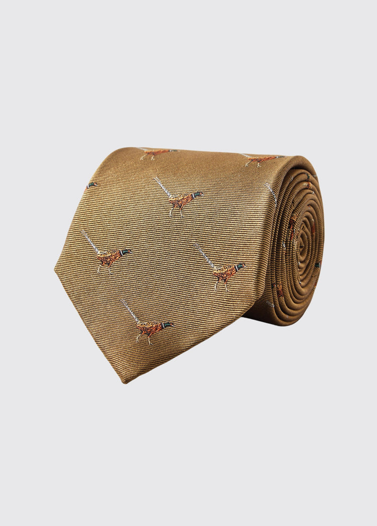 Madden Pheasant Silk Tie  - Gold