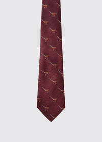 Madden Pheasant Silk Tie - Merlot