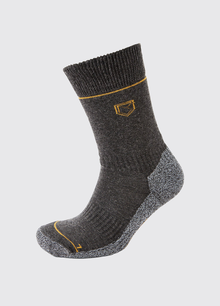 Kilkee Short Primaloft®/Merino blend Med Weight Socks - Graphite