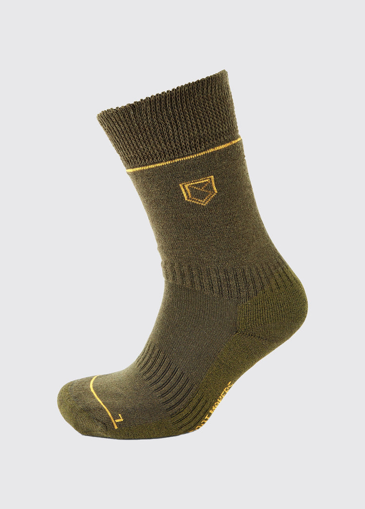 Kilkee Short Primaloft®/Merino blend Med Weight Socks - Olive