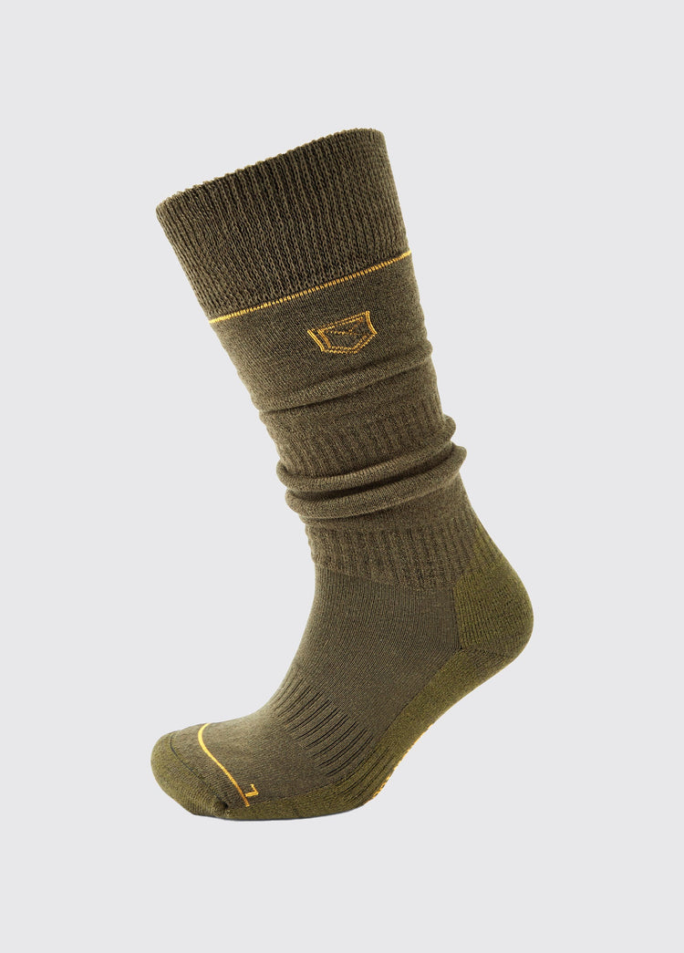 Kilrush Long Primaloft®/Merino blend Med Weight Socks - Olive