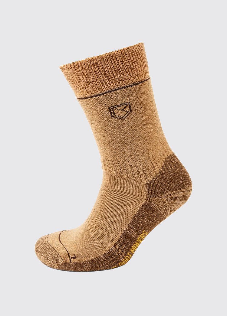 Kilkee Short Primaloft®/Merino blend Med Weight Socks - Sand