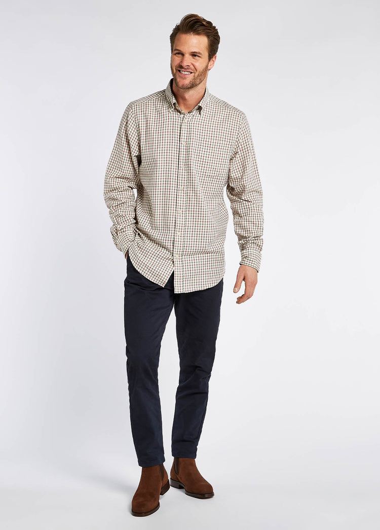 Connell Tattersall Check Shirt - Dark Pebble