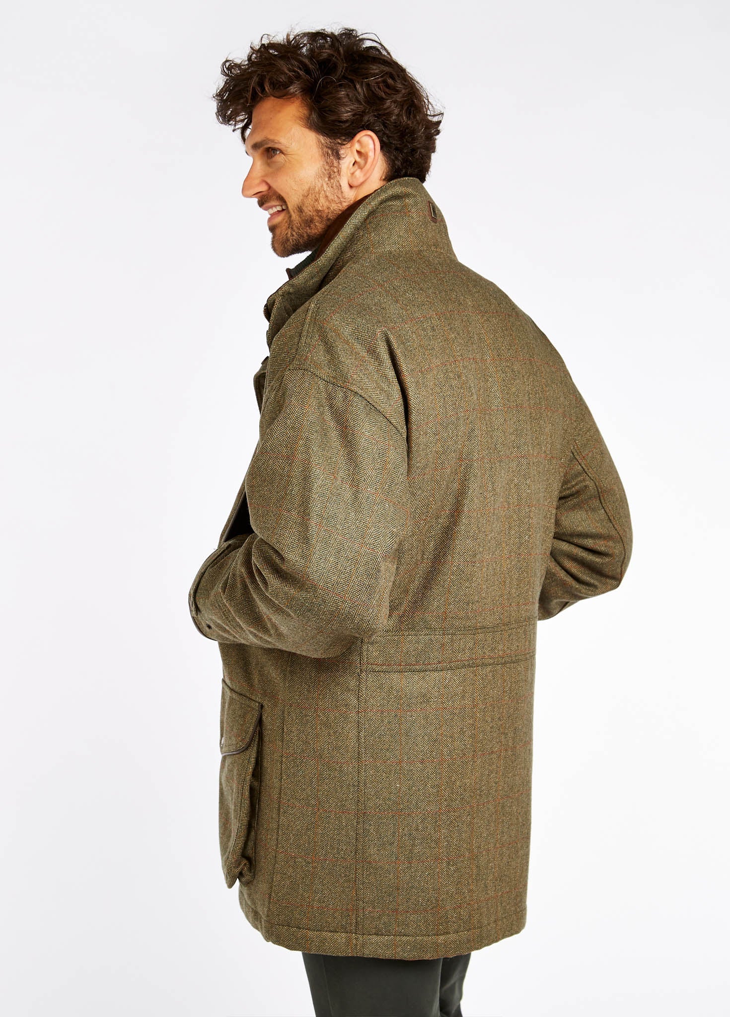 Ballinturbet Men's Tweed Field Coat - Cedar