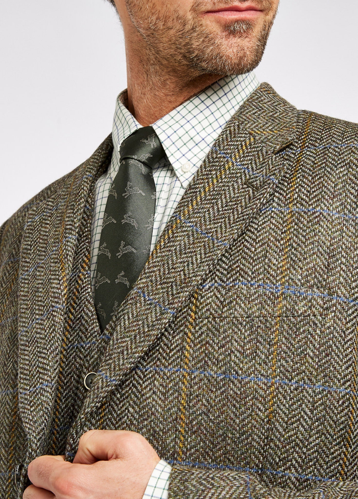 【dium.】summer tweed over jacket Rockingham Tweed Jacket - Woodbine