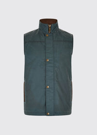 Mayfly Men's Waxed Cotton Vest - Dark Pebble