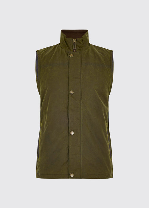 Mayfly Men's Waxed Cotton Vest - Fennel