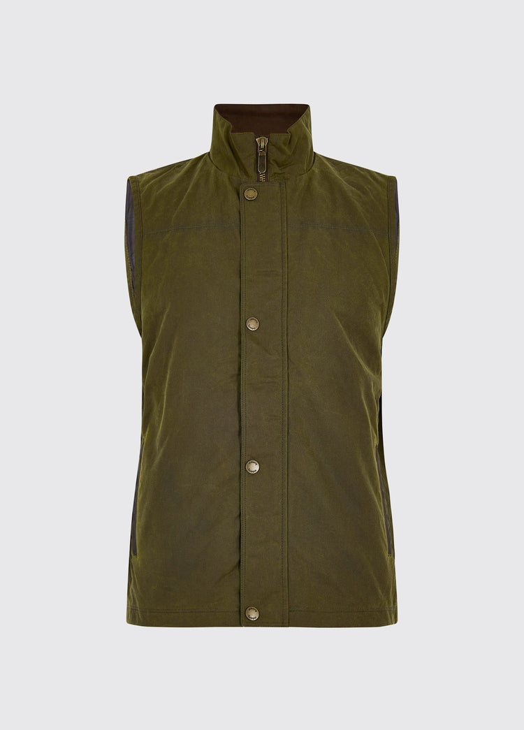 Mayfly Men's Waxed Cotton Vest - Fennel