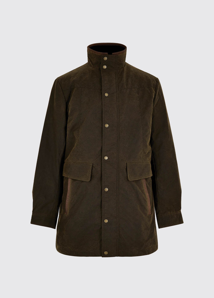 Chalkhill Men's Long Waxed Jacket - Olive