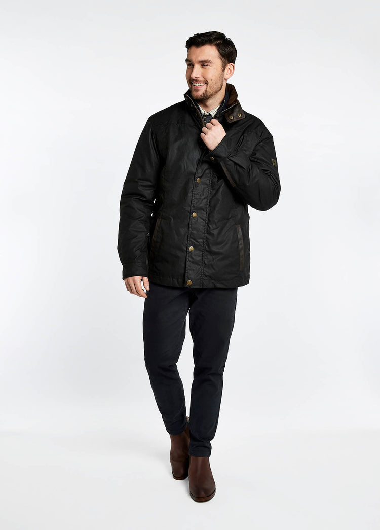 Carrickfergus Men's Waxed Cotton Jacket - Black