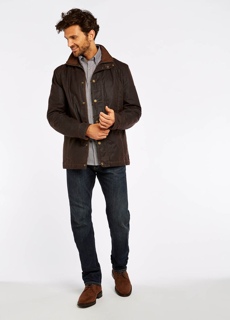 Carrickfergus Men's Waxed Cotton Jacket - Java