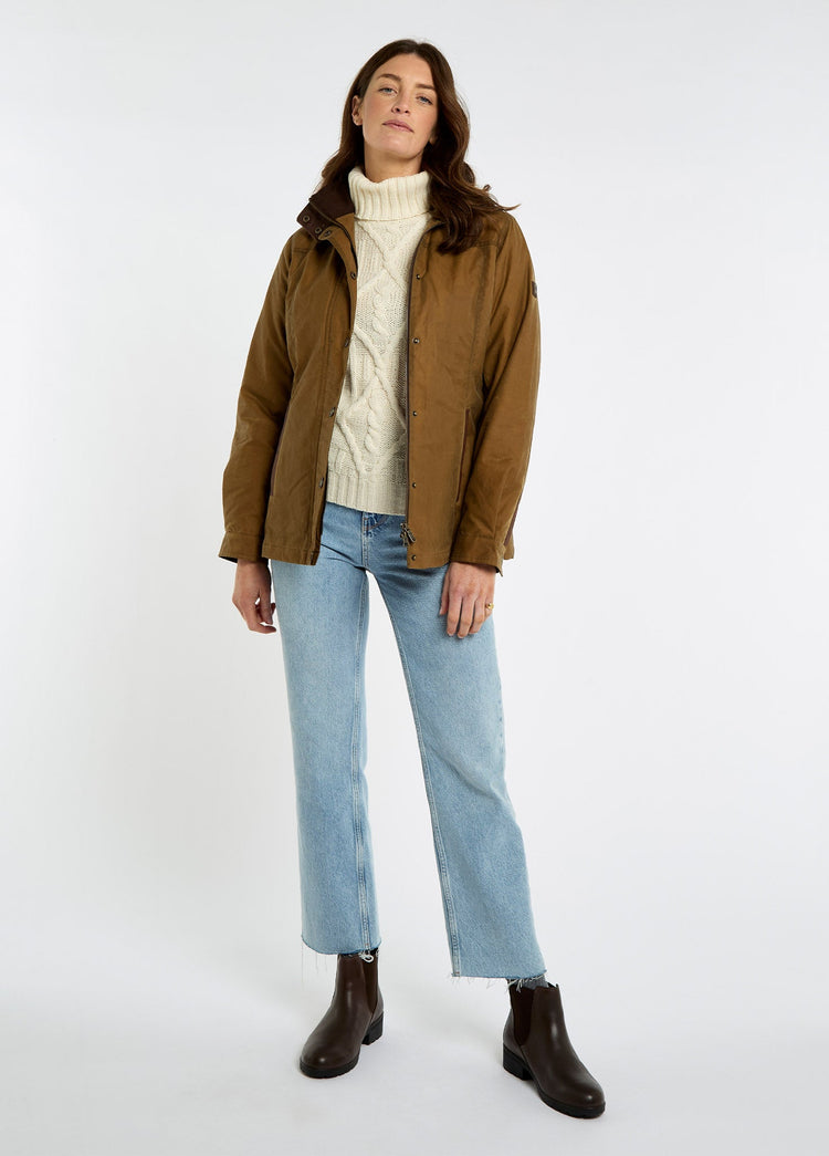 Mountrath Ladies' Waxed Cotton Jacket  - Ochre